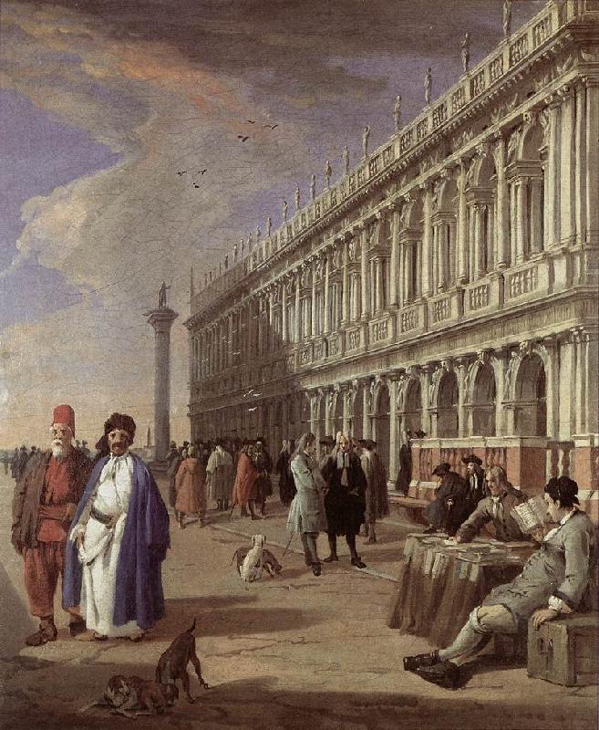 CARLEVARIS, Luca The Piazzetta and the Library oil painting picture